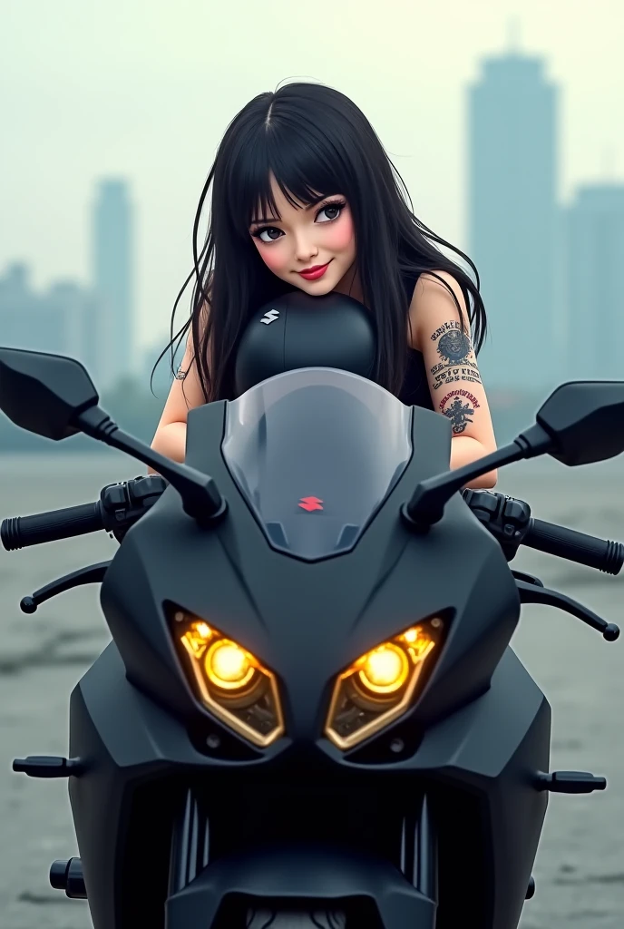 Woman body defined thick thighs cybernetic body parts, short underwear