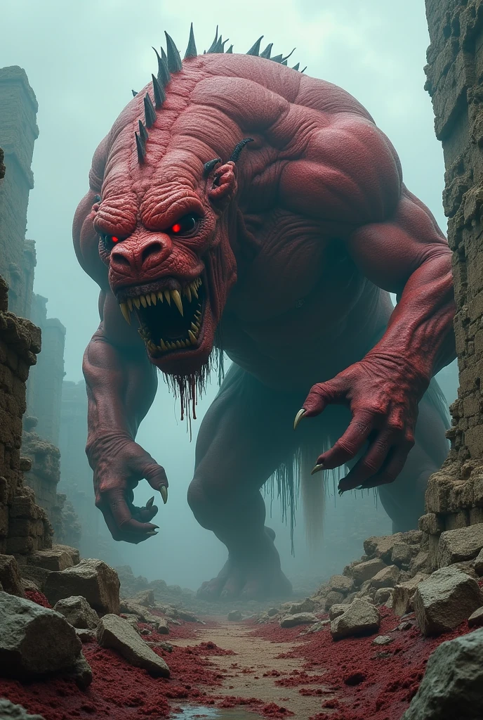 A big and dangerous red monster