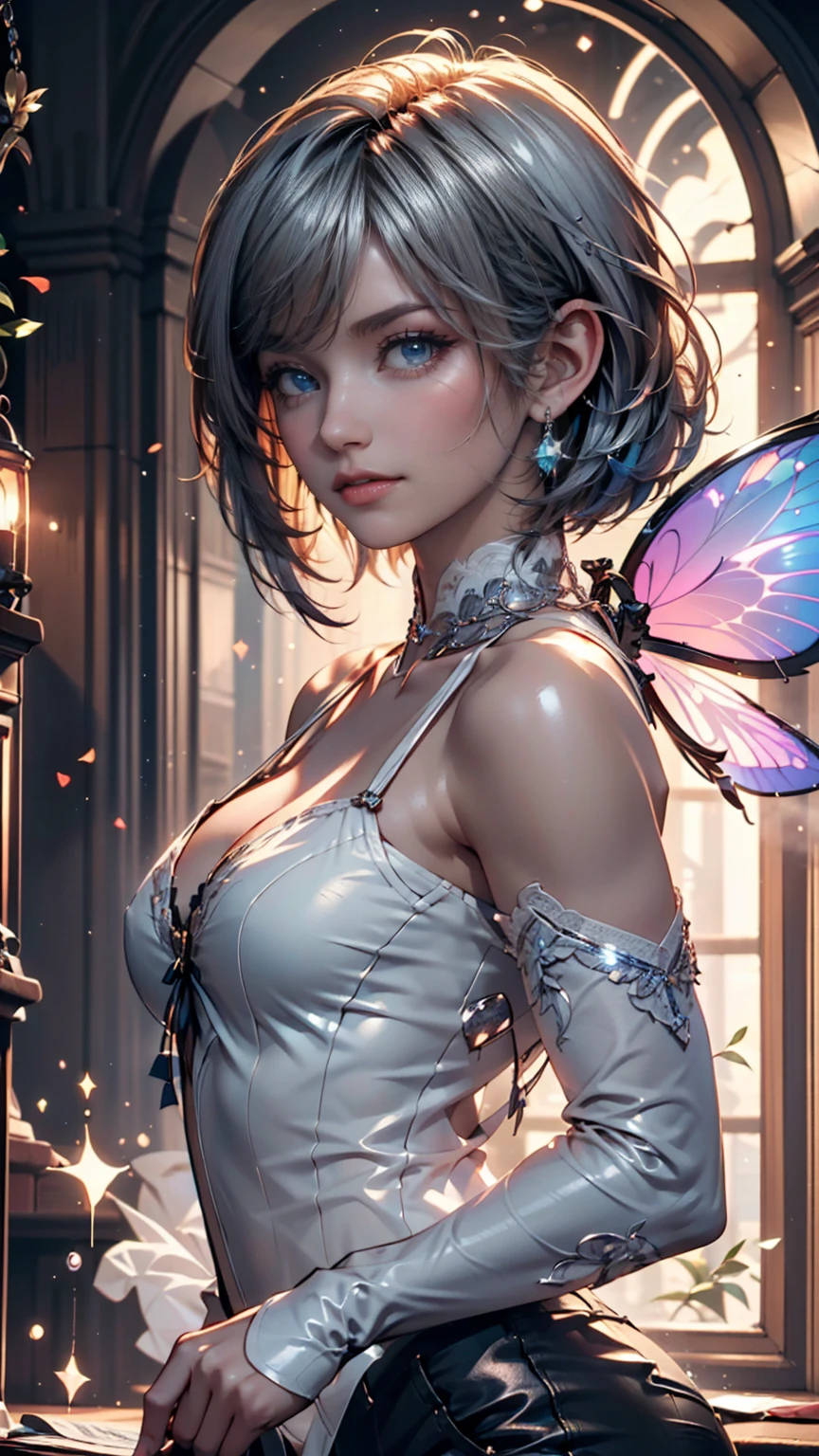 fine art masterclass splash spray trickle daubs of rainbow opaline Prisma Sakuraoil color,Steampunk celestial ethereal ghostly Fairy, HDR, ultra high-detail, centered, bokeh, lens flare, foggy dusk, bloom, light bloom, cinematic lighting, high dynamic range, depth of field, full pose