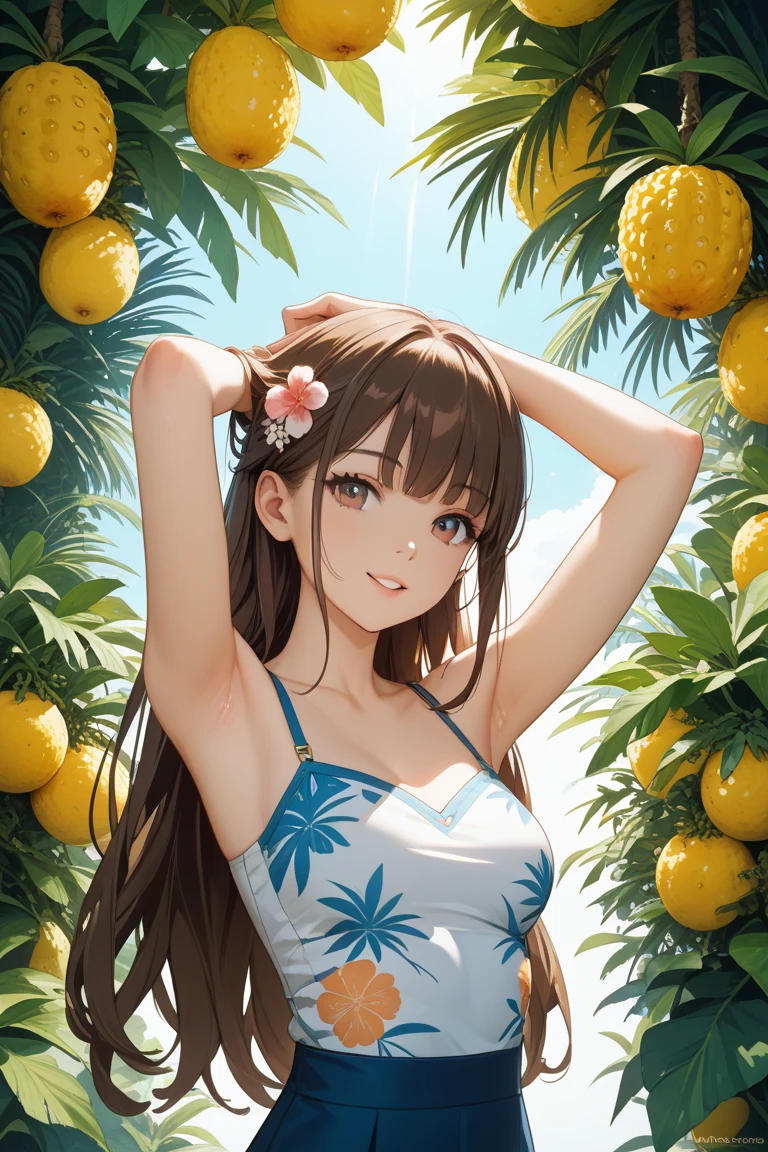 This is your Stable Diffusion prompt: 

A beautiful girl in a garden, wearing a bikini, with detailed eyes and lips. She has a confident and joyful expression, standing in a graceful pose. The sunlight gently illuminates her face, creating soft shadows and highlights. The garden is filled with vibrant flowers and lush greenery, creating a colorful and lively atmosphere. The girl's long flowing hair is gently blowing in the breeze, adding a sense of movement to the scene. The overall image should have the best quality, with ultra-detailed features and a realistic and photorealistic rendering. The colors are vivid and vibrant, with a warm and sunny color tone. The lighting is soft and natural, with subtle shadows and highlights that enhance the depth and dimension of the image.
