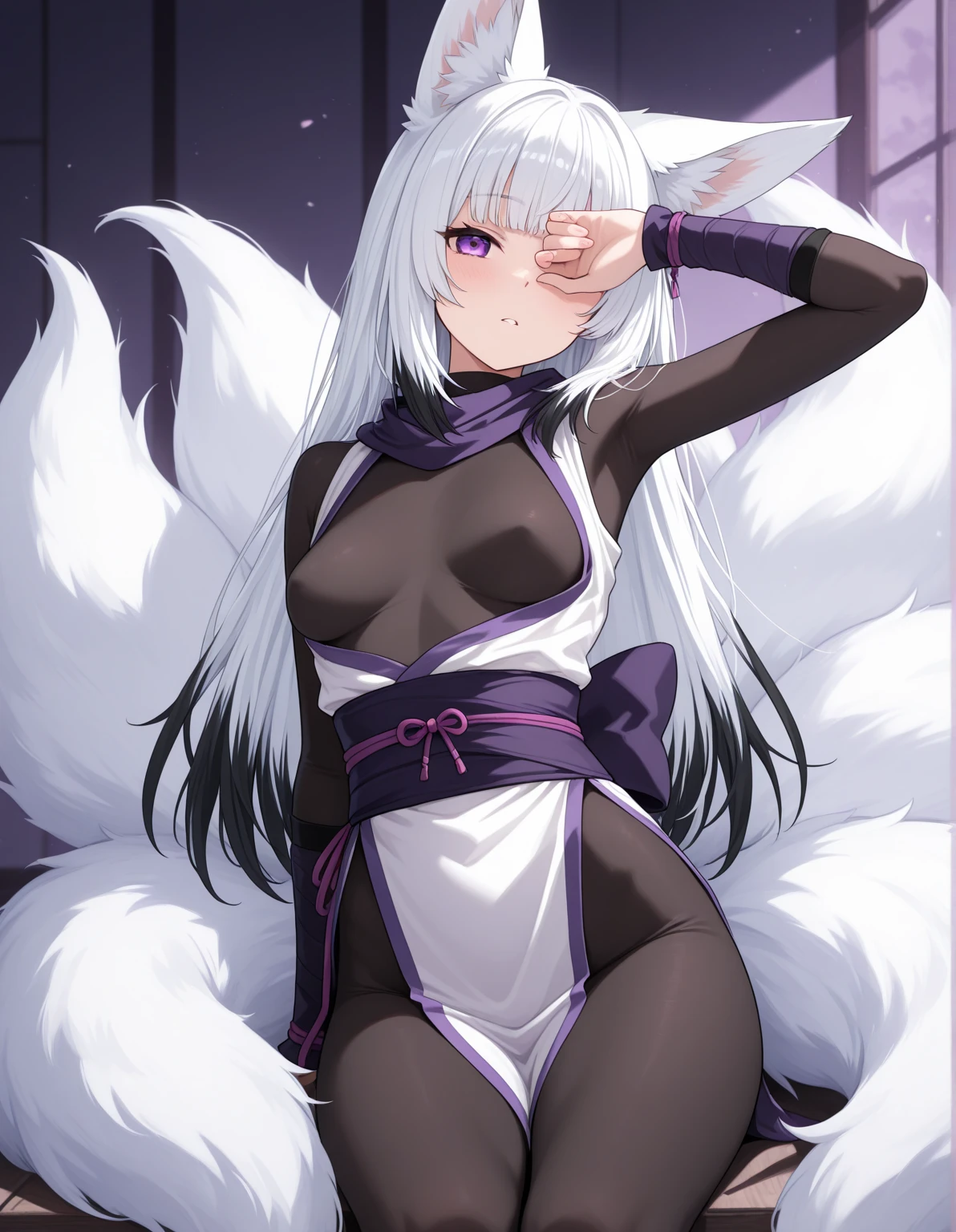 anime girl with cat ears and tail in a white bikini, neferpitou, holo is a wolf girl, anime catgirl, white cat girl, cute anime catgirl, seductive anime girl, beautiful anime catgirl, white - haired fox, holo if a wolf girl, wolf ears, attractive cat girl, nyaruko-san, anime moe artstyle