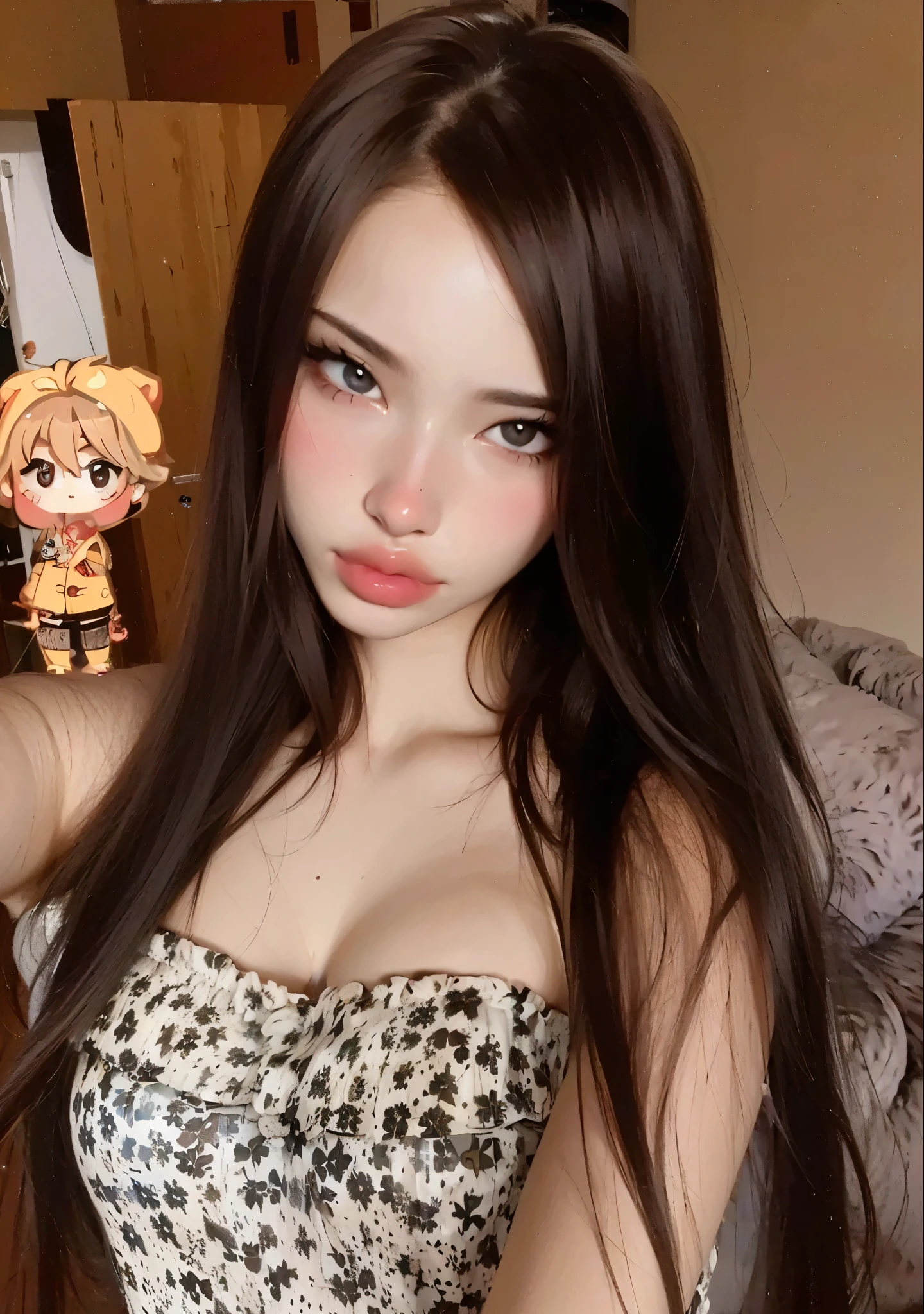 stunning woman , High Quality , Details of perfection , ultra 8k, perfectly rendered face , all the details of your face and body are perfectly rendered , Top quality, 8k, perfectly rendered details , ultra detailed photograph for maximum quality and flawless , wonderful and charming woman , perfect eyes, perfect lips , nose, perfect hair, perfect skin, she is very wonderful , ultra mega-rendered quality image at the peak of perfection , Each strand of hair is perfectly wavy and detailed , she is wonderful , uma imagem 8K renderizada com a mais High Quality de IA que os olhos humanos nunca testemunharam tal qualidade e beleza, The image has good saturation and color , Vivid , super rendered , rendered skin, rendered hair , rendered nose , rendered lips , super rendered image to the highest and best possible quality