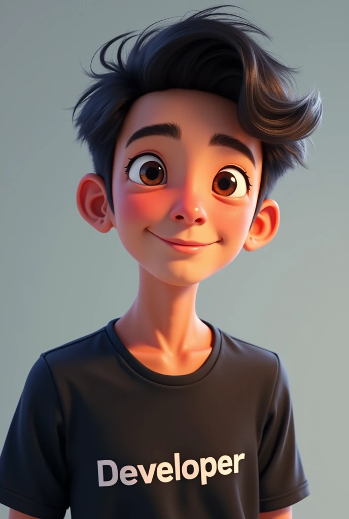 A cute male mix race young teen that look realistic 