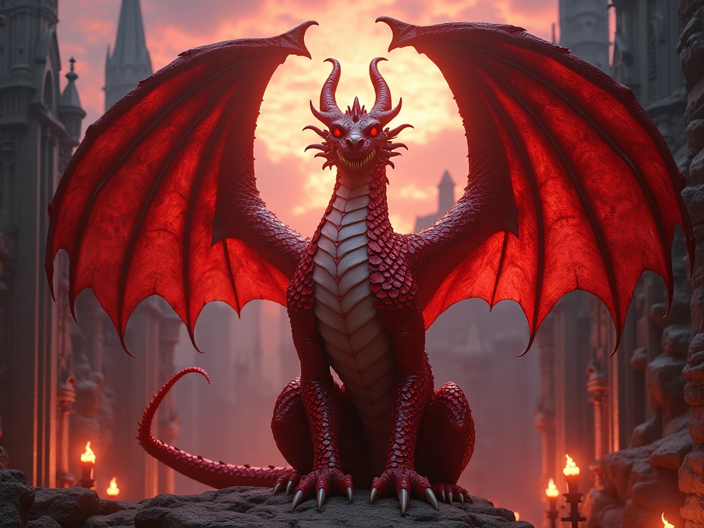 Create a logo of a medieval era dragon brothel