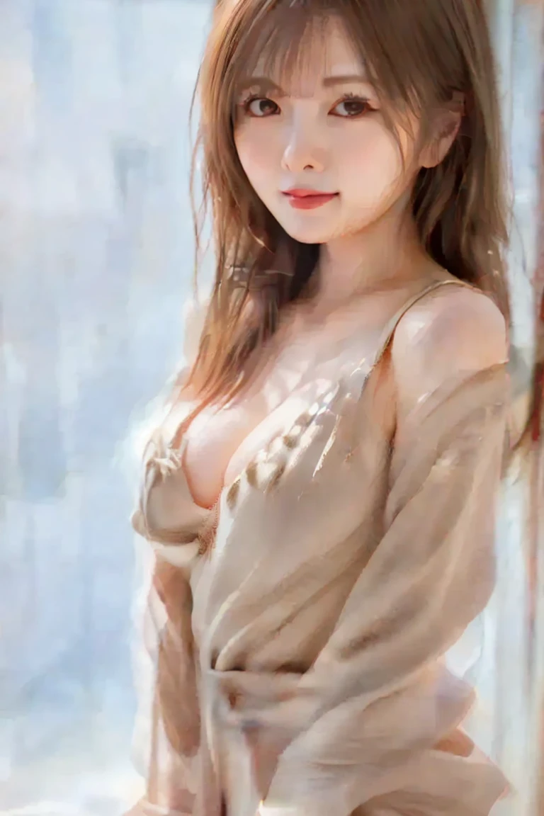 1lady, mature female, /(brown hair/) bangs, blush, (masterpiece best quality:1.2) delicate illustration ultra-detailed, /(modern house living room/) indoors, (((selfie))), (((petite))), (((sitting on cushion))), (((close-up))), (((climax))), (((cleavage))), (((crotch))), (((masturbation behavior)))