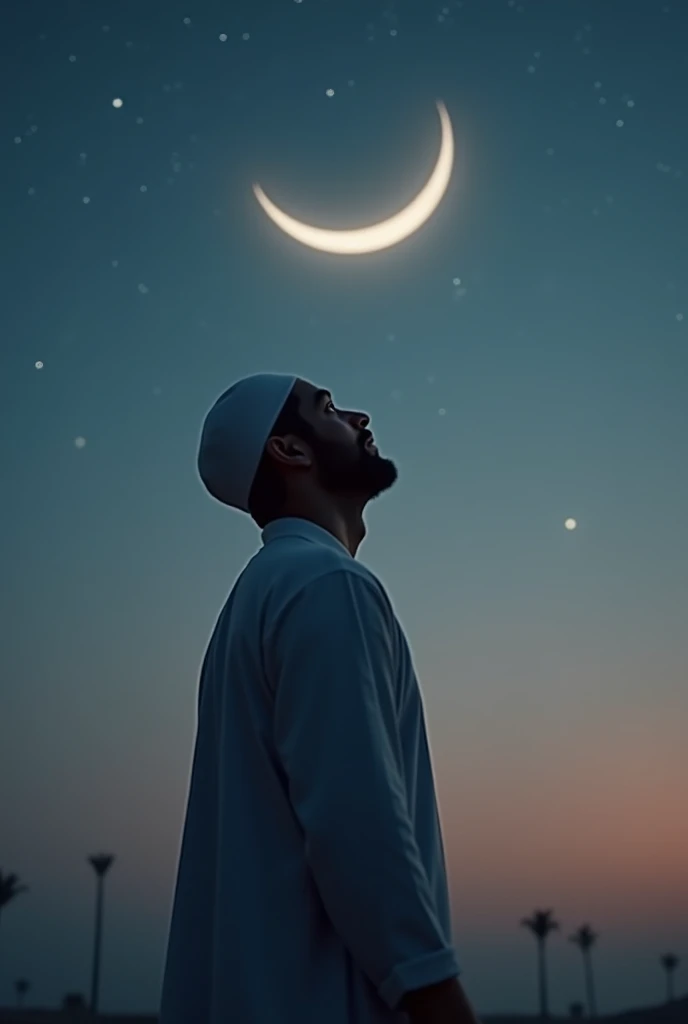 silhouette muslim man praying white background 
