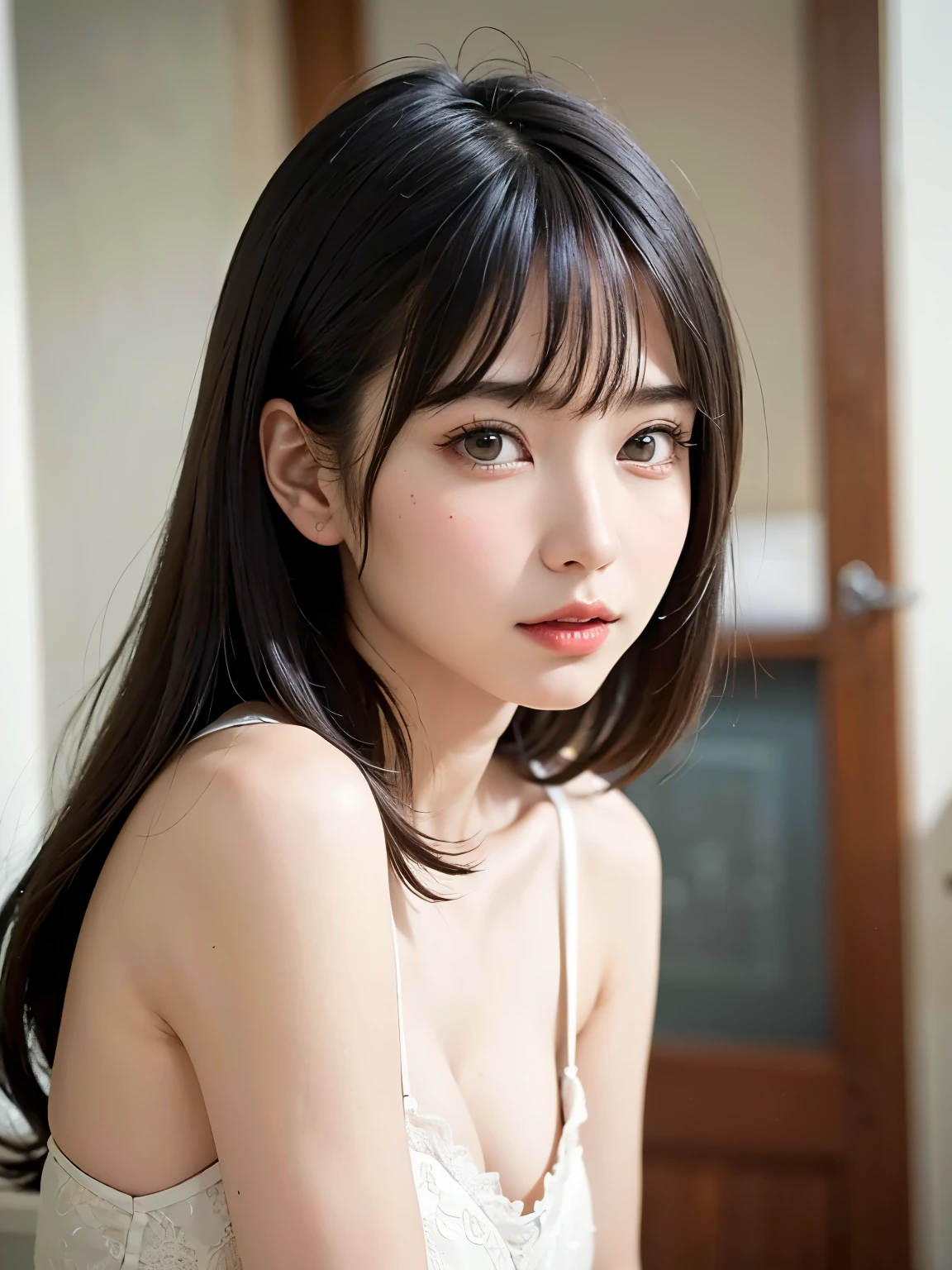ulzzang-6500-v1.1, (RAW photo:1.2), (realistic), beautiful detailed girl, (genuine: 1.4), 1 female, Luxury hostess、
