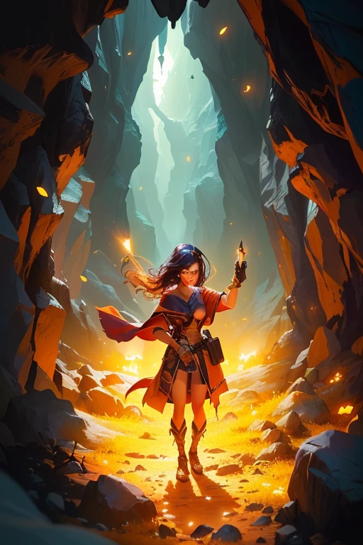 world of dungeons and dragons,Grand scene,Epic graphics,warrior,mage,Priest,Fight the dragon guarding the treasure chest,Gorgeous magic,majestic holy light,fire light,lightning,8k,Rich details,masterpiece,precise