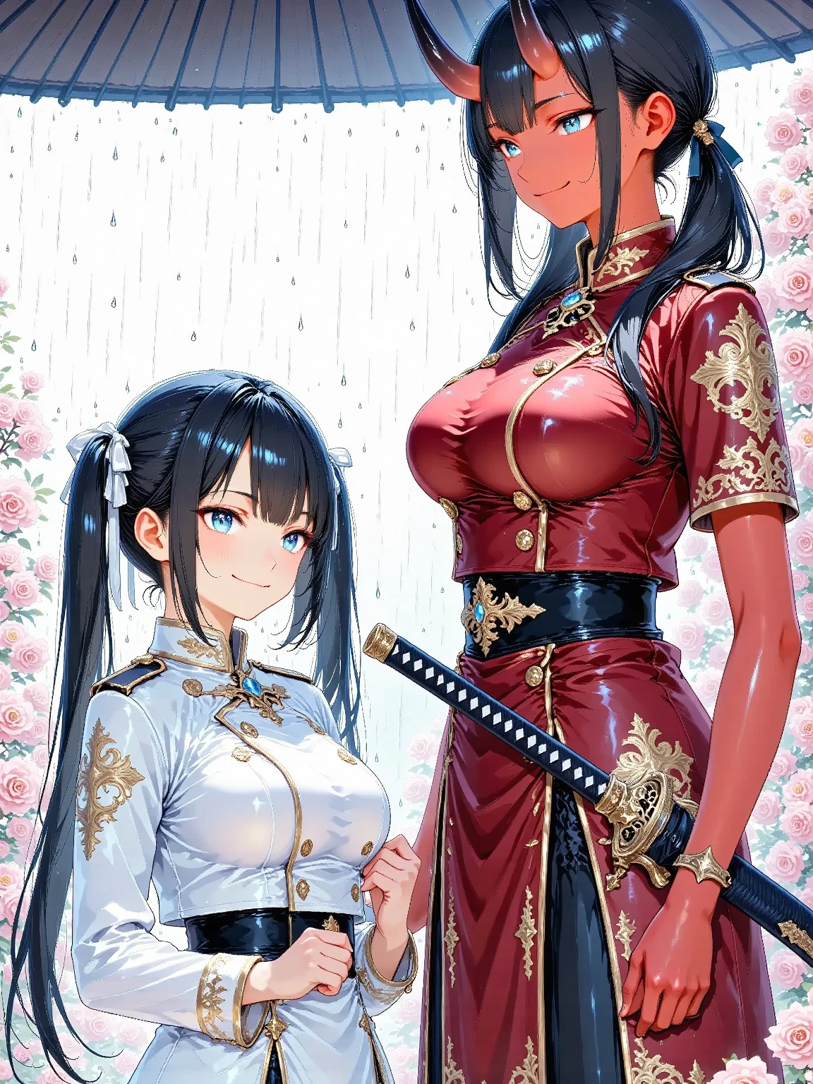 A tragic historical drama in 8k live-action style: Beautiful palace secrets　Beautiful 10 year old Chinese Kung Fu girl princess with short black hair has very rough unwanted sex with old man emperor　Gorgeous embroidery, Ultra glossy, She is wearing a shiny red top and bottom long sleeve floral kung fu suit....　　Her pants were forcibly torn off by the old man, exposing her genitals.