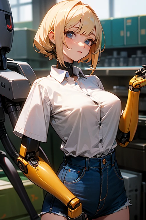 ((highest quality)),
(Ultra-high resolution),
(Very detailed),
(Detailed Description),
((The best CG)),
(A masterpiece),
super precision art,
Amazing painting art,
(Sci-fi art with precise details:1.5),
(1 female:1.6),
((,Machine body details and details:1.5)),
cylinder:1.5,
lens:1.3,
Glowing Lines:1.4,
full body shot,
Facing forward,
Embarrassing