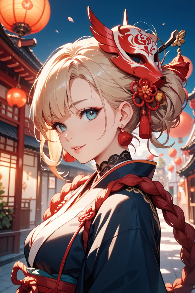 (Red Theme art),(Highest quality),(masterpiece),(1 Cheerful Girl),(alone),Delicately painted face,Girl with a beautiful face,Beautiful detailed clear blue eye,(Beautiful detailed golden hair),Sticking out one&#39;s tongue,Bright atmosphere,Beautiful detailed red fashion,((Red costume)),(Beautiful silky golden hair:1.3),Pink Flower,Pure white skin,Beautiful artistic illustration,Red Theme,Beautiful smile,(From the side),(A mischievous child sticking out his tongue),Cowboy Shot,Bright colors,Soft gradient,pastel,Lens flare,(Glitch Art),Stained glass,Flower Garden