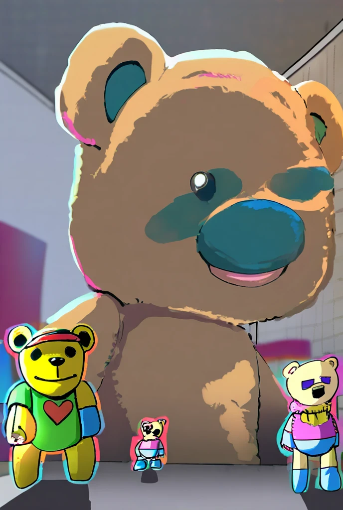 Anthropomorphic canine, fluffy tail, fullbody view, solo, digital art, different views, wearing 5 layers of extremely puffy thick immobilizing diapers, a super thick and padded footed onesie with useless paws and waddle padding on the diaper area, in a ceiling hanged baby bouncer, a cute deep red blushing face, over sized pacifier in mouth, visable fat, and unable to move or do anything but bounce in the bouncer
