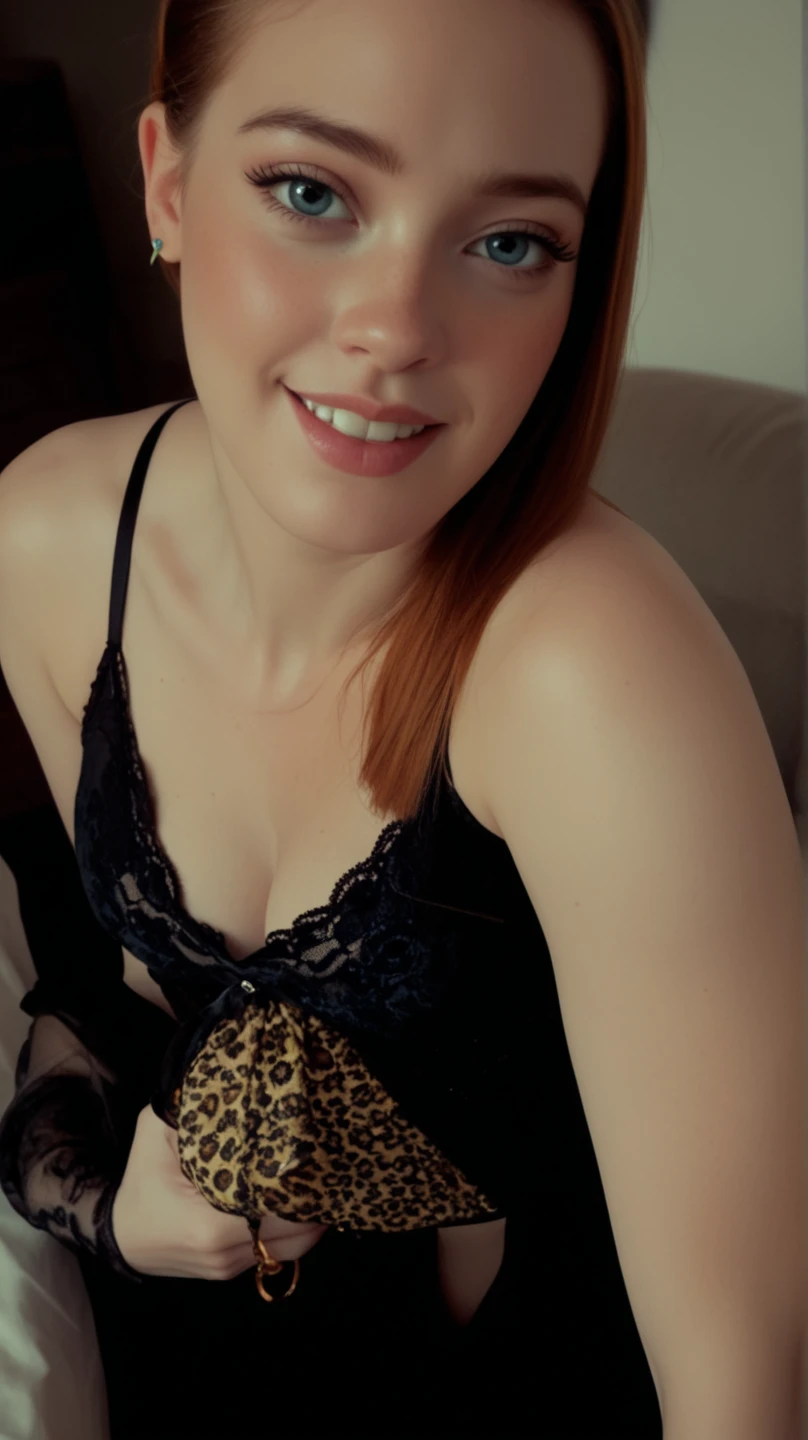 closeup cleavage from above: Portrait of a pale skinny young seductive smiling blond woman in good mood performing in a 1870s circus tent. She wears a striking red and black blazer with intricate gold embroidery and gold buttons, paired with a sheer white shirt featuring a high lace-trimmed collar. Her cream-colored trousers are high-waisted with a slight flare, complemented by a black bow tie and a loose straw top hat with a black ribbon and choker. Her ensemble is completed with a confident and seductive smile, showcasing a big cleavage.
The scene is set in a classic 1870s circus tent with red and white stripes, detailed drapery, and a photorealistic bokeh background. The audience watches in awe as the ring leader performs, surrounded by vintage circus elements. An adult male lion lounges in a basket in front of her, looking towards the camera with curiosity, as if awaiting a chicken snack.
Circus tent, red and white stripes, gold embroidery, sheer white shirt, lace trim, cream trousers, black bow tie, straw top hat, black ribbon, choker, ring leader accessories, bokeh background, audience seats, vintage circus posters, decorative drapery, stage props, lion basket, chicken snack, velvet ropes, circus performers, spotlight, decorative flags, circus equipment, animal feed, stage curtains, vintage lanterns, circus animals, performance props, confetti, carnival decorations, vintage camera, audience reactions, theatrical lighting, circus programs, ticket stubs, performance costumes, trapeze, juggling balls, clown makeup, circus animals’ cages, audience seating, cotton candy, popcorn, vintage fairground