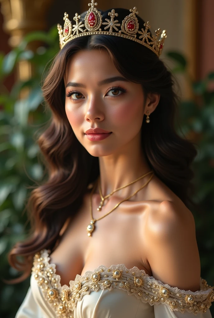 best quality, masterpiece, highres, 1girl, transparent silk china dress, beautiful face, hair ornament, looking at viewer, smile, closed mouth,lips, dress,hair ornament, necklace, jewelry, long hair, earrings, Beautiful face,upon_body, tyndall effect,photorealistic, dark studio, rim lighting, two tone lighting,(high detailed skin:1.2), 8k uhd, dslr, soft lighting, high quality, volumetric lighting, candid, Photograph, high resolution, 4k, 8k, Bokeh photo-realistic, 8k, highly detailed, full length frame, High detail RAW color art, diffused soft lighting, shallow depth of field, sharp focus, hyperrealism, cinematic lighting, a woman in a beautifully makeup, eyeshadow, beautiful big eyes, long eye lashes, wearing (Gray satin), loosely tide, ((Taupe satin kaftan)), text "SEXY" in front.