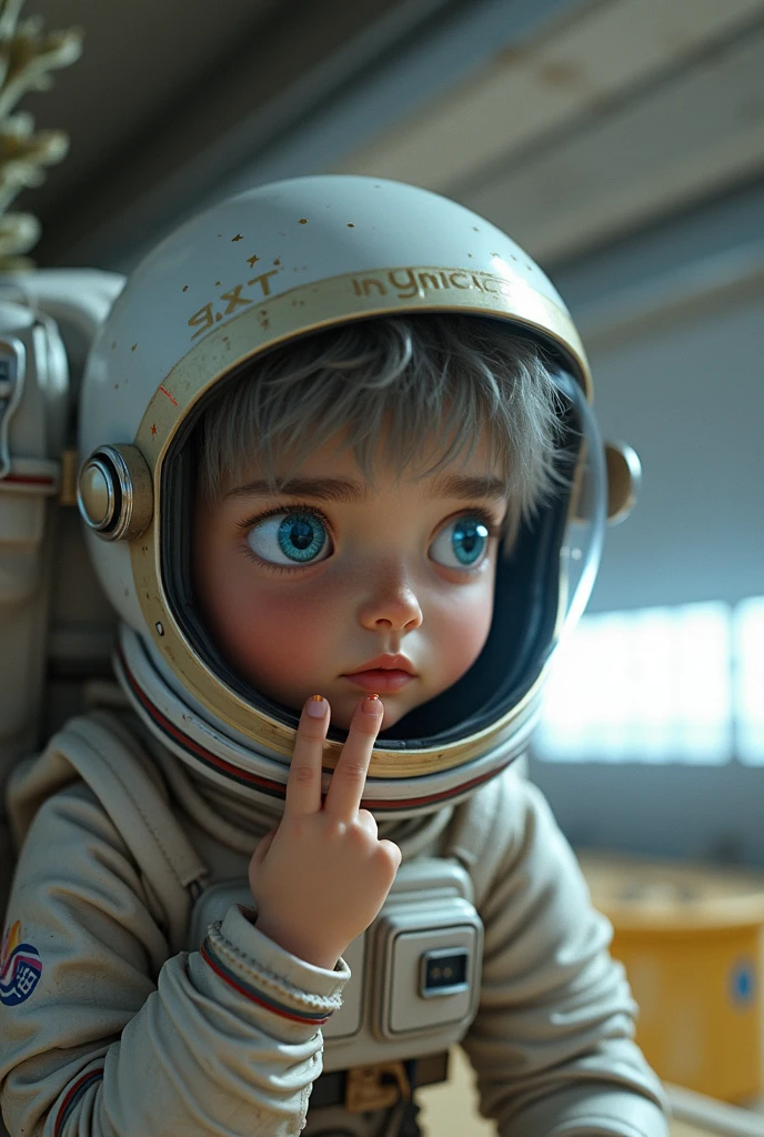 Cute Baby Chibi Anime、Realistic Aliens, Ultra Detailed Aliens, portrait of a humanoid alien, Aliens working on computers, Alien Art, Art Alien, Portrait of a gray alien, Alien Look, Gray aliens, Gray aliens, Gray aliens, Surreal sci-fi reality, (Evil alien astronaut:1.5), Scary person