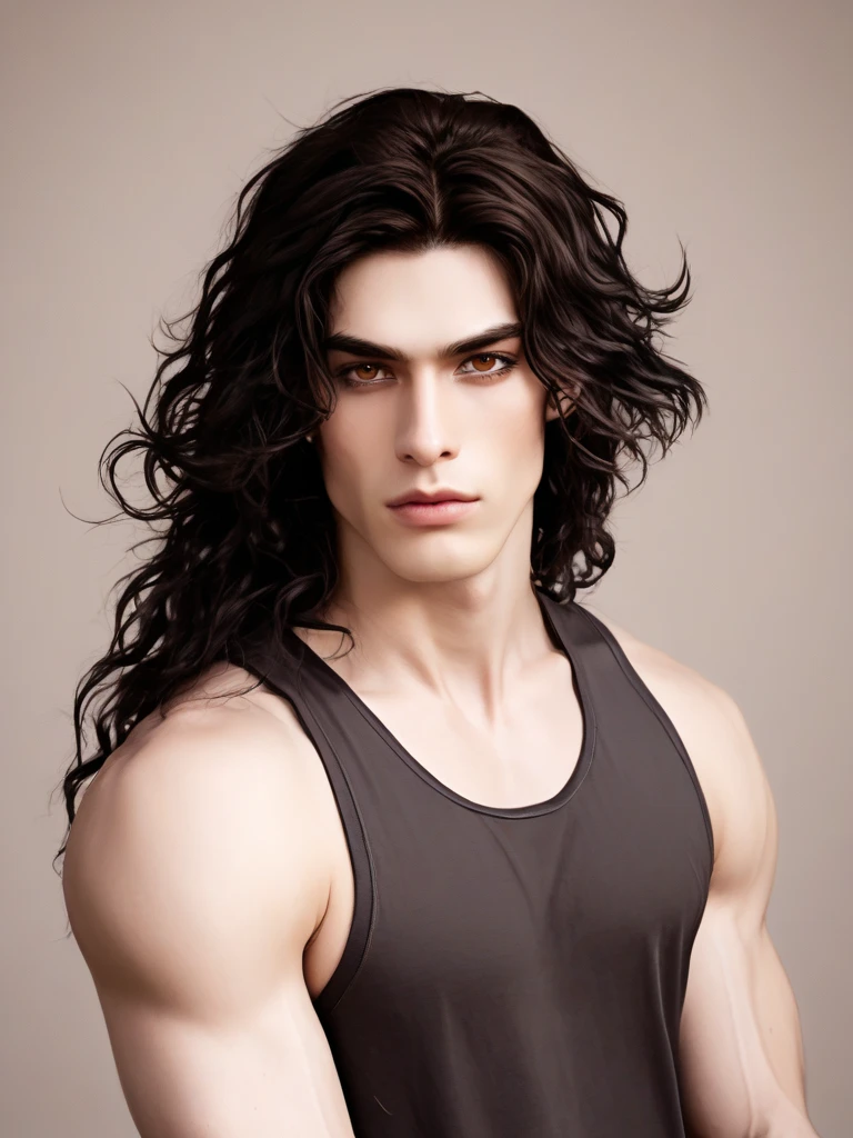Man with big hair emo by pretty, super sexy 