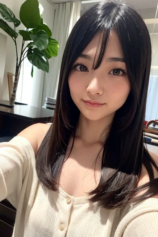 (Chica japonesa), cabello largo, ojos verdes, piel blanca, 25 years old, dormitorio, alta calidad, sexy, cuerpo completo.