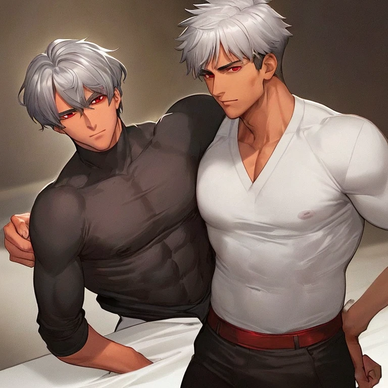 shirtless yashiro in heroic pose
