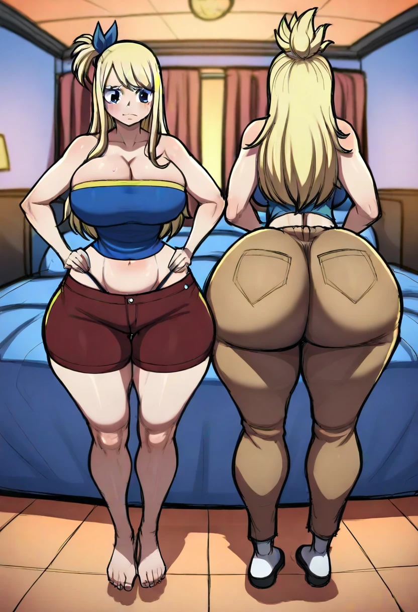 (Private n 4k)、(High resolution:1.2)、(High freshness:1.2)、、(Whole Body Ezbian:1.2)、((Blonde long hair:1.2))、(Huge, perky, fake breasts:1.4)、Deep valley、(Two women with large breasts:1.6))、Skin Dantating、 (Hard breasts:1.6)、(Orange eyes)、(Perfect body:1.8)、((tight string bikini:1.6))、Wide Hips, Thick thighs, Huge Ass、Skin dents、(barefoot:1.2)、(Great abs:1.4、(Narrow waist:1.4)、(On the bed)、(Dark Skin:1.2)、(Skin glowing with oil)、(Blushing cheeks)、(Brown Skin)、Cramp、( grabbing 1girl breast:1.1),Grab your chest, girl、((View from behind:1.4))