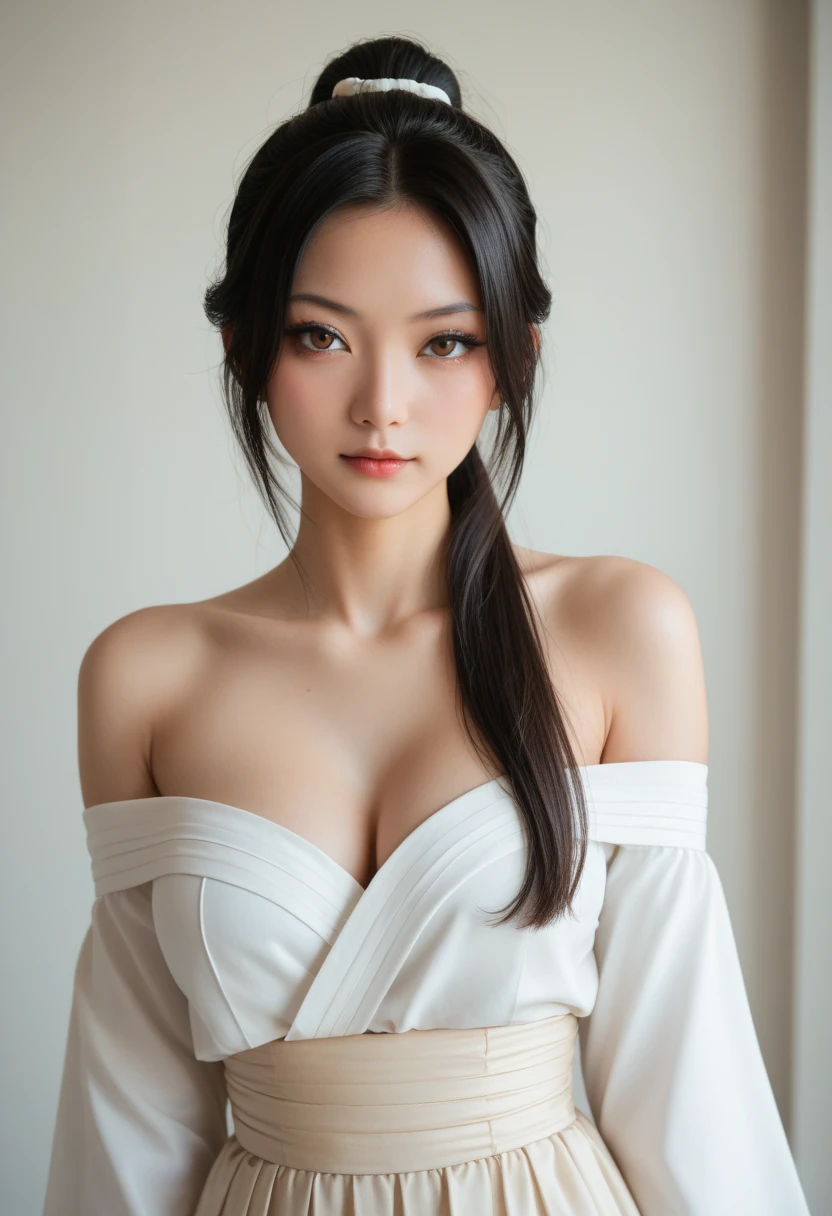 Fashion model 25 years old [[[[closeup cleavage]]]], [[[[boobgasm]]]], [[[[coll]]]], [[[[bshoulders]]]], perfect  eyes, Perfect iris，Perfect lips，perfect teeth，Perfect skin，Slender face，Soft front light，hdr，Movie girl，Casual；（pastel colour：1.2）