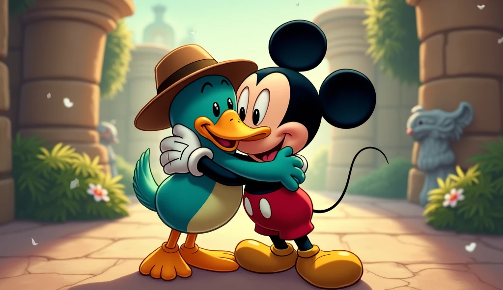Now make a priceless duck drawing of Mikey Mouse, Uncle Scrooge







