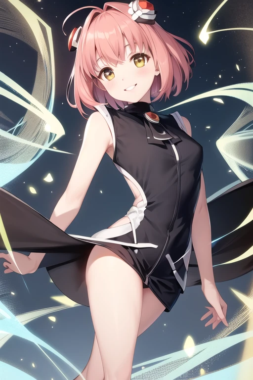 8K, ultraclear,k hd,1 girl, ssmile, short detailed hair, (No background:1.2),(((brassier))),(((pantiess))),medium boob,((Expose the lateral chest)),A pink-haired, Purple eye, Sideburns, ssmile, (((Full-body standing))),((Walking posture)),((Walking posture)),The finger contours are super clear,Clear fingers:1.5),((Clear legs)),(((Q version of cartoon))),((Front side lens))