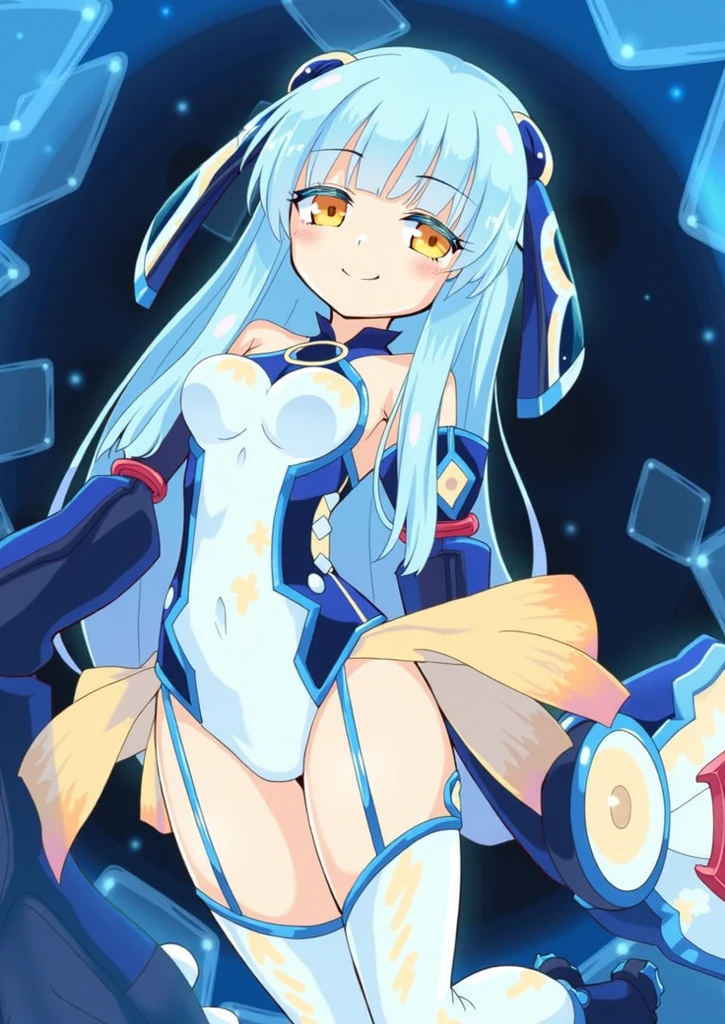 masterpiece, best quality, detailed eyes, black background,
1 anime girl, (cowboy_shot view), thighs,
shiny skin, oily skin, 
[standing straight],
extreme lowleg, very skimpy,
Douluo with multiple pink soul rings, It's a beautiful sister, azure-white color scheme, Known as the azure fox,
(bulky gown), spiked headgear, 
mecha headgear, mecha gear, sci-fi, mecha musume,