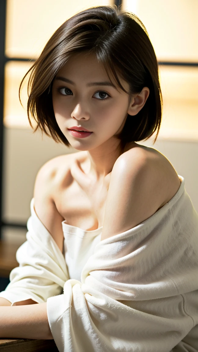 ((Japan Woman, 40 years、独奏, huge-breasted, Glamour, real looking skin, Lifelike face、Slightly sagging belly、troubled look))、((Kodoki, squatt, Spread your legs apart, Spread the crotch of the legs)), ((Looking through a beautiful micro bikini, The areol, teats))、 Caramel-colored hair, shorth hair, Sauvage, agitation, ecstacy, (looking-down),(( looking in camera, ceiling, under below))、(8K Raw Photography、top-quality、masuter piece:1.2)、ultra-detailliert、ultra res、(realisitic、rialistic photo:1.2)、portlate、high-definition RAW color photography、Professional Photography、highly detailed and beautiful、ighly detailed、8K Picture Wallpaper、amazing detailed、huge filesize、Official art、Highly detailed CG Unity 8K wallpapers、highly detailed beauti、extra detailed face、extremely detailed eye、highlydetailed skin、extremely detailed fingers、highly detailed nose、very detailed detailed mouth、Very delicate toes、Perfect Anatomy、细致背景、