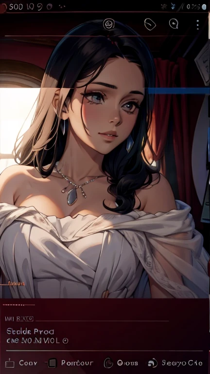NFSW, Beautiful detailed portrait of a girl with big eyes, Fuller lips, Smiling Kindly, Long eyelashes, Wearing a frilly maid outfit of random colors, tihn fabric clothing, (highest quality,4K,8k,High resolution,masterpiece:1.2),Super detailed,(Realistic,photoRealistic,photo-Realistic:1.37),Highly detailed face, Medium Hair, Intricate details, Vibrant colors, Dramatic lighting, Structure of the film, Anime-inspired art style, Many moles on chest