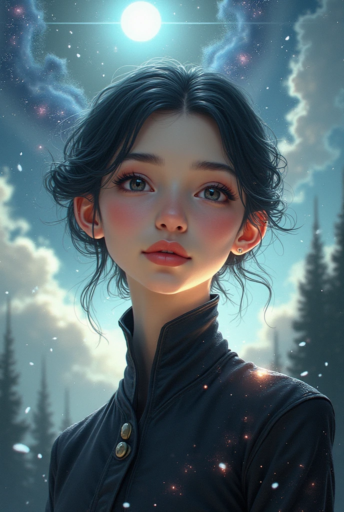 an ultra realistic shot of an extremely beautiful Indian woman with gorgeous short messy hair, mesmerizing eyes, plumpy lips, posing for a photo at night outside during snow fall, beautiful indian girl model, extremely detailed and clear facial features, detailed beauty portrait, beautiful model girl, artgerm ; 3d unreal engine, 8k portrait render, beautiful model, photorealistic digital painting, detailed beautiful face, gorgeous digital painting