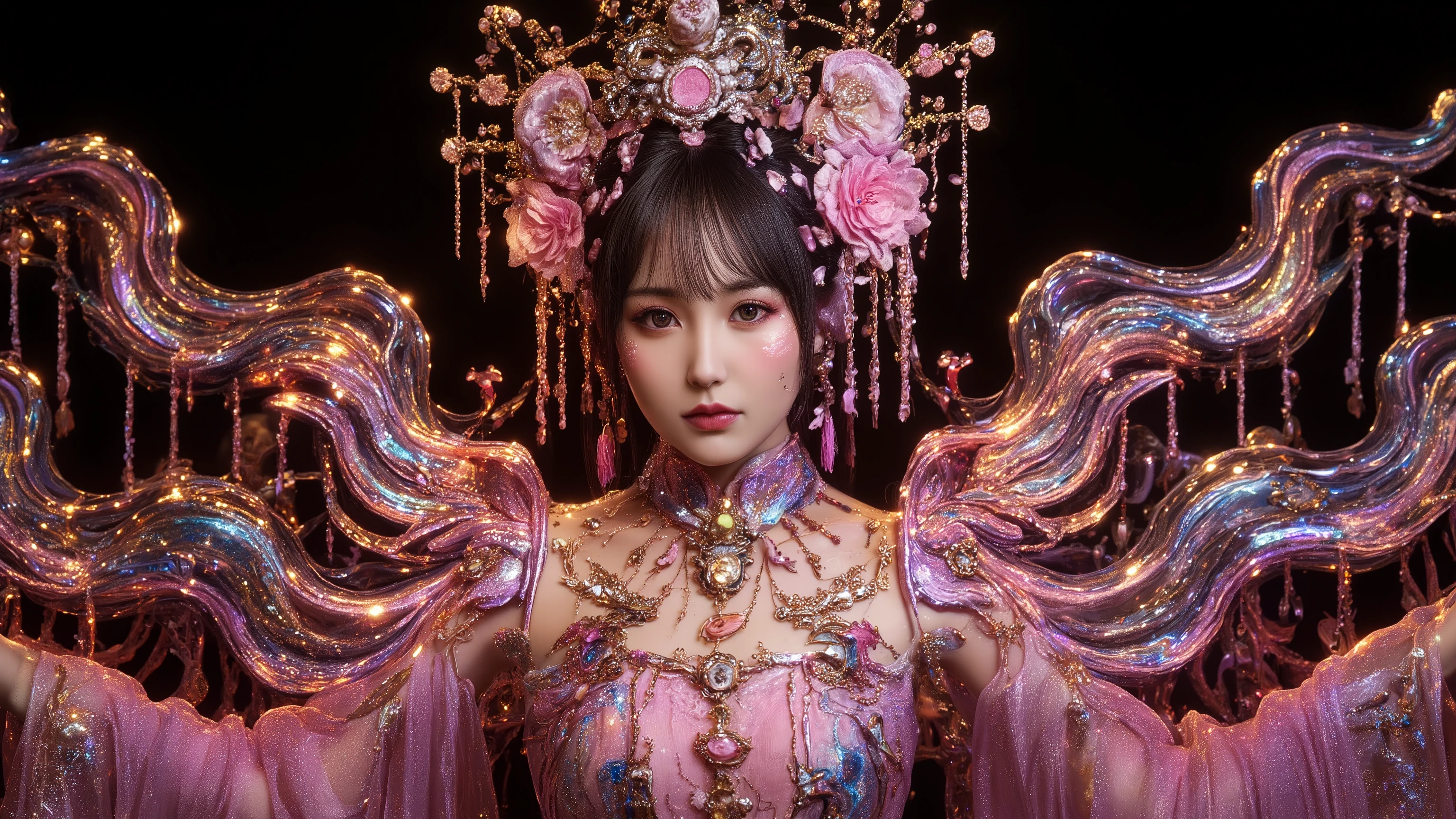 Chinese female superhero wearing a pink and purple outfit, Generate an ultra-detailed full-body image of a., perfect configuration, beautifully detailed complex、 highly detailed octane rendering 、Popular on Artstation, 8k Artistic Photos, Photorealistic Concept Art , cinematic perfect light with a soft natural sense of volume wearing a pink and purple outfit, chiaroscuro, Award-winning photo, masterpiece, Oil painting, Raphael, Caravaggio , Greg Ratkowski, Beeple, beksinski, Giger