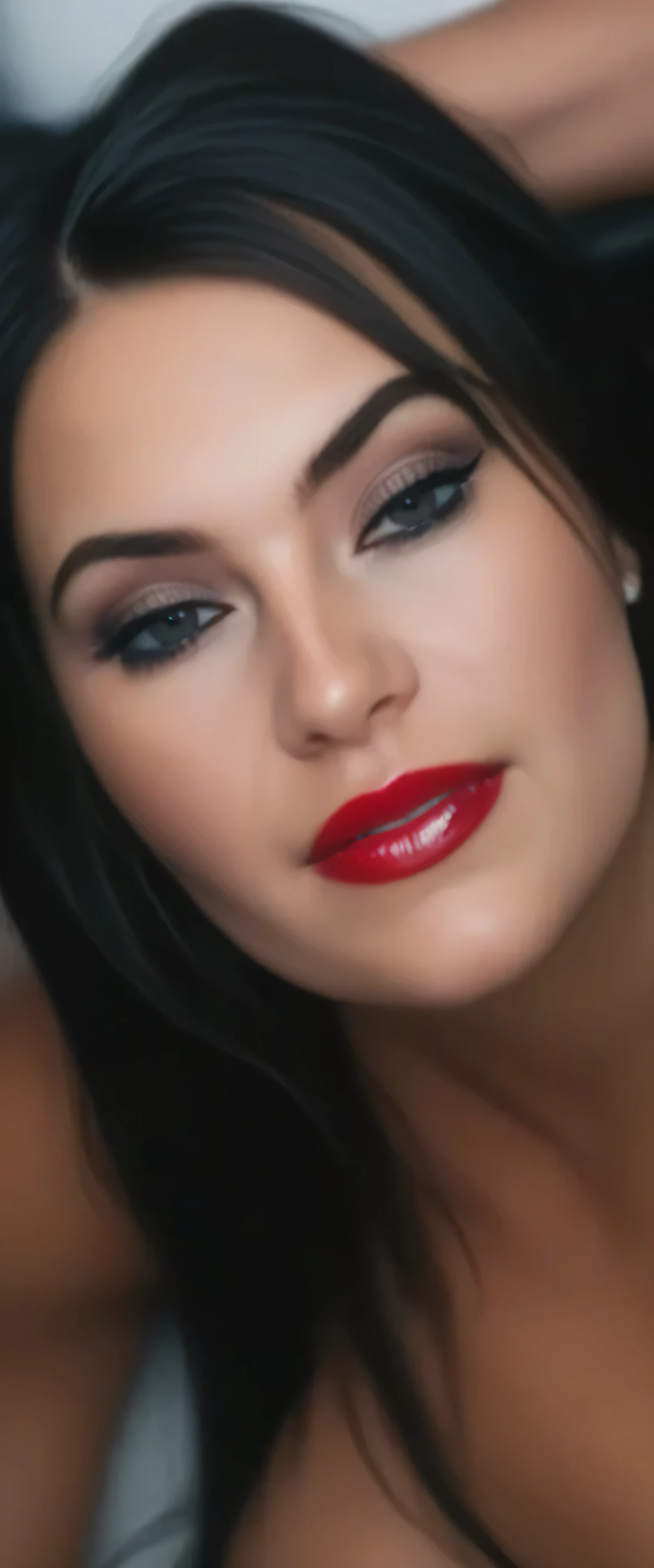 PORNSTAR, BIMBO, WHORE, SLUT, SLUTTY, HEAVY MAKEUP, SLUTTY MAKEUP, EYELINER, LIPSTICK, PAINTED NAILS, big tits, big boobs, black hair, full nude, nude, naked, looking at the viewer, 1girl, blonde_hair, choker, huge_breasts, lactation, lips, long_hair, upper_body, nipples, cleavage, large_breasts, lips, long_hair, looking_at_viewer, open_mouth, big lips, dick sucking lips