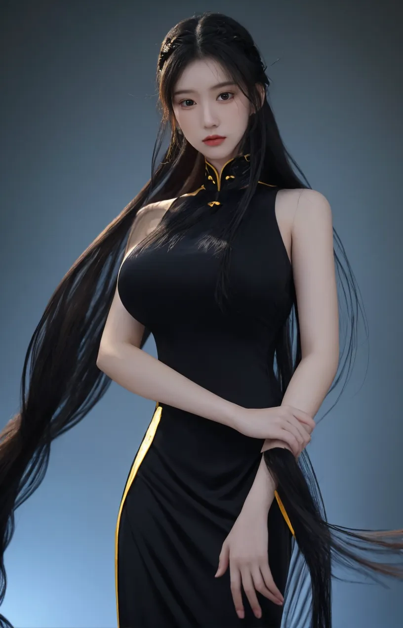 (((masterpiece, official art, extremely detailed CG unity 8k wallpaper))), (masterpiece:1.2, best quality), realistic, (((ultra detailed))), 1girl, slim figure, petite body, beautiful bodycurves, (red  tight-fitting cheongsam:1.5), beautiful shoulders, meticulous facial features, golden ratio figure, slender waist, beautiful hips, peach-shaped buttocks, elegant temperament, graceful posture, soft long hair, elegant and poised, (black-stocking:1.5), face details, Half body, front Face, Charming smile, red, silk stockings, smile, tsurime, (photorealistic:1.4), illustration, Surrealism, ray tracing, best quality, (((best quality))), (((masterpiece))), UHD, high details, super detail, highres, 8k, high quality, high details, textured skin, ccurate