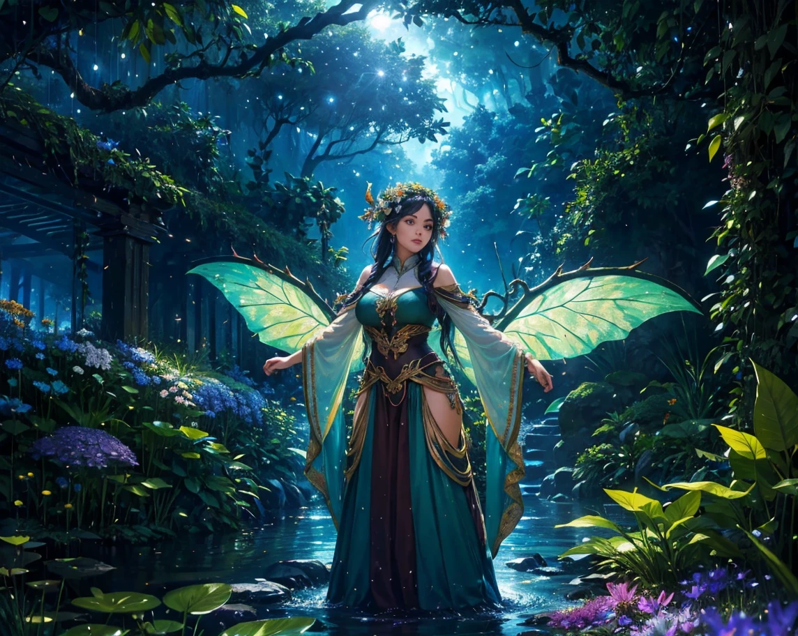 Uma ((water fairy)), nua