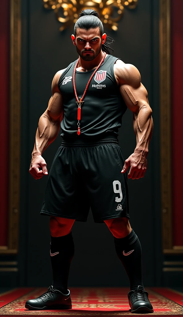 A tall boy, 1.80 metres tall, very similar to the footballer Neymar Jr, brunette with a close shave, hair dyed blonde, Mohican-style cut, slim with defined muscles, similar to those of a professional footballer, inside a changing room, showering in shorts, full image from head to toe, 8k high definition cartoon, transparent background,