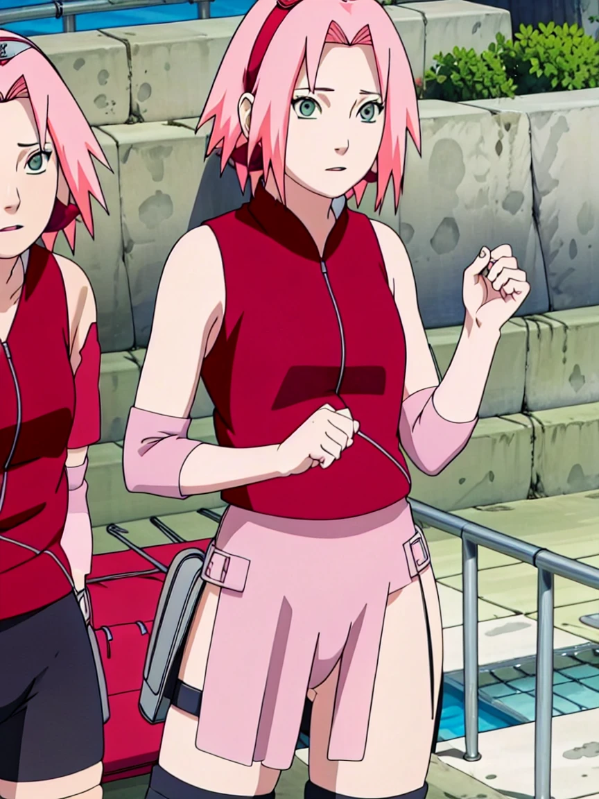 Sakura Haruno nude,wide hips,abdomen,sexy ,Show your armpits,IPST, naked,Torn shirt,far corner,sleep, Behind the bed,open shirt,nipple