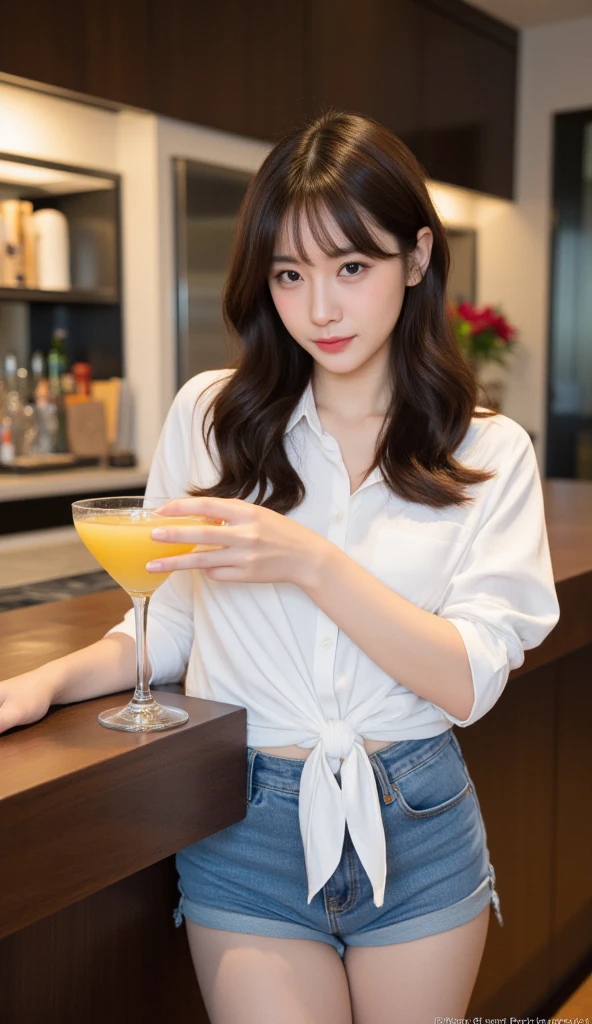 filmg,8K,OriginalPhoto,While drinking lemon juice,The bar is full of lemons