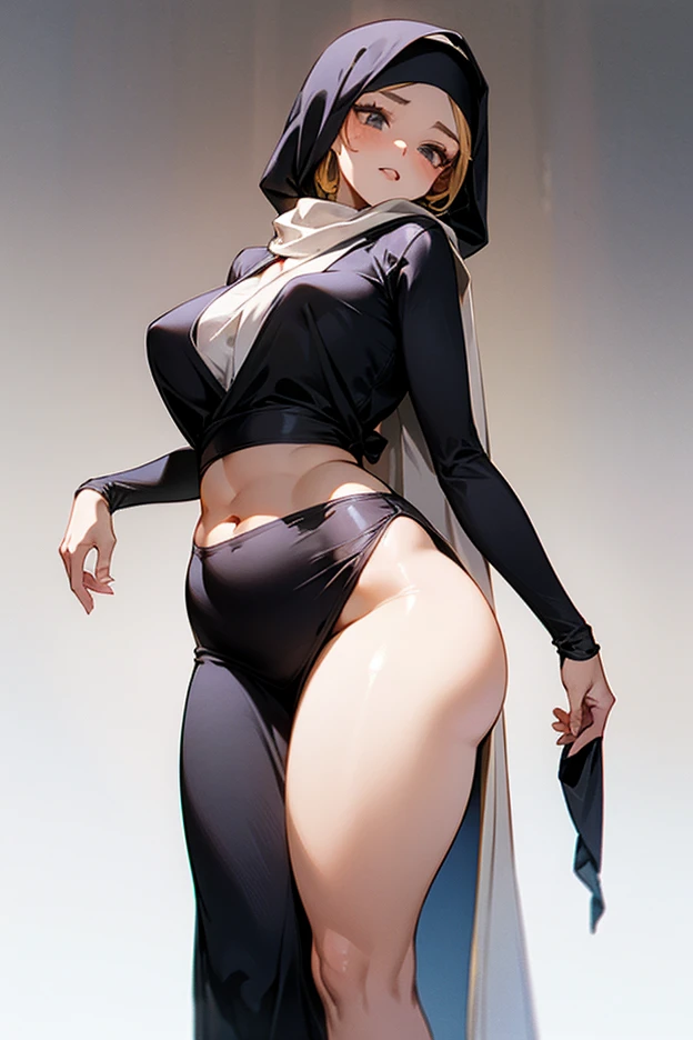 masterpiece, high resolution, best quality, rendered art, beautiful art, well formed fingers and hands, 1 woman, solo, Lumine, blonde, adult, grown up, 31 years old, large and round ed, cleava body, wearing a Iroha Samurai Spirits cosplay, Iroha_Samurai_Spirits_cosplay, maid hat, choker, fingerless gloves, black tights, sexy and skimpimono, pelvic curtain, white maid uniform, ,ryona , in peril, she is being beaten up by her opponent, she is knocked down and she is slapped in the face , she is pushed against the wall, being humiliated by her opponent, receiving the impact of her opponent's attacks, closed eyes, screaming in pain and agony, heroine in peril, and perilous scene, bouncing breasts, weak and helplrtial arts tournament on the beach
