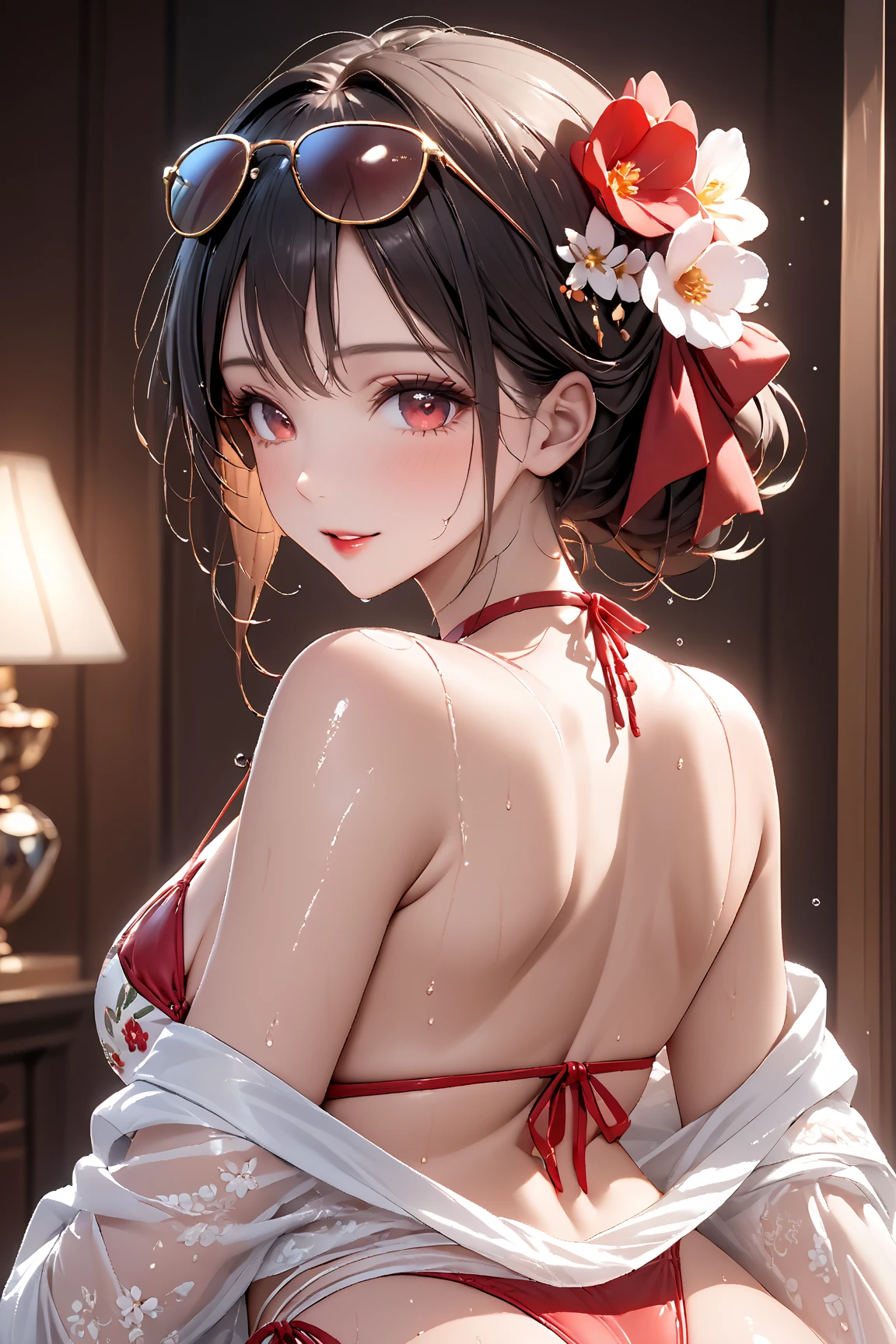 （RAW photos，Best quality），Huge cleavage，sporty attire，ssmile，white  clothes，frontal photos，Lop，(Off-the-shoulder attire)，（realistically，real photograph：1.3 pcs），Best quality，Lop，，The content is very detailed，tmasterpiece、，ultra - detailed，lamplight、，2  girls，（huge boob，Lop）