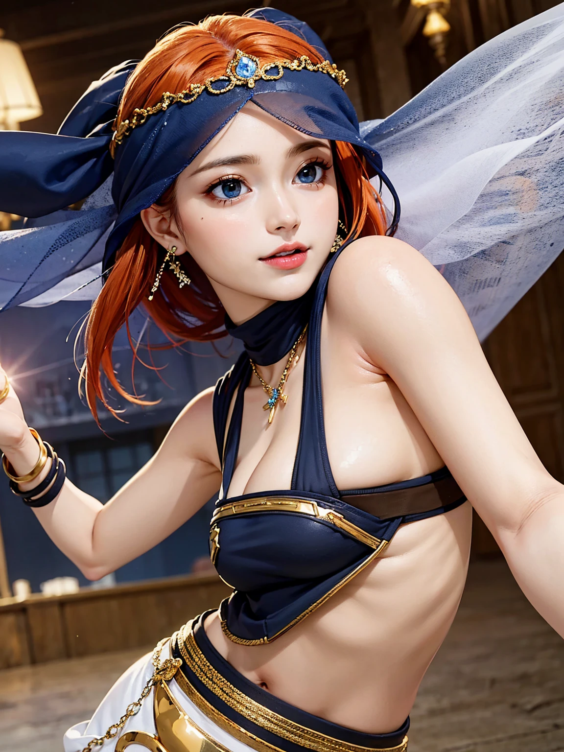 Estilo Dunhuang, 1 , (realistically,Photorealistic and realistic:1.3),(((dances))), beautiful extremely delicate,soft and clear skin,exquisite facial features,it's the perfect face,light-makeup,peach blossom eye makeup,sexy collarbone,Characterize the details of the hand,Exquisite hands,Delicate eyelashes,Elaborate Eyes,shoulders cortados,shoulders, へそ, The one with the flying kite, In the background is a mural of Dunhuang, dance moves,A hand above your head,A hand reaches forward,Buddhist pose,whaite hair, long hair, Intricate Hair Accessories,Chinese hairpins,fluttering ribbons, dynamic viewing angle, bobble de cabelo, flowers in the head, gradient eyes, he used to smile, ultra-realistic realism, high détail, romanticism lying down, cinematic lighting, glows, reflective light, ultra HD, retinas, Masterpiece artwork, super detailing, correct skitomy texture, high détail, best qualityer, A high resolution、high qualiy, pink hair, PINK HAIR, BRACELETES, TAPES IN THE AIR, SEMINUA, wearing cape, LARGE LACE CAPE