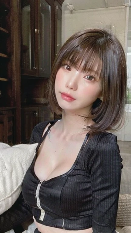 full body,Chubby Japanese woman's upper body figure full body picture of The most beautiful 25 years old women to exist, black hair, dark eyes, ultra high resolution photo of a beautiful woman, short dress, detailed skin, iris detail, detailed fabric, peach fuzz, eyebags, detailed natural thin lips, hair shadows, dust, unedited thin lips, 8k photography, unedited skin, thin lips, clear skin, healing cuts, thin facial hair, model, hyper detailed eyes, subtle imperfections, macro hair detail, sharp focus, front facing face, looking straight forward, perfectly symmetrical face, head downcast, extreme photorealism perfect detail morning light photographic portrait, - --s 750 --style raw