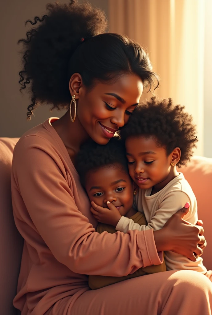 Image of an African woman with her son