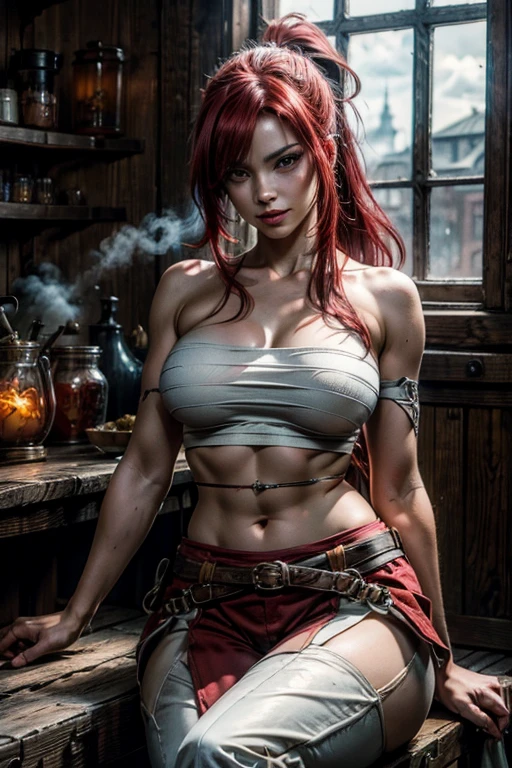 ((top-quality, 8K, masterpiece:1.3)), detailed eyes, (looking at from the front), Look at the camera, ((Everything is sparkling, reflecting light:1.2)), (Best Ratio: 4 fingers, 1 thumb), (portrait), (((Jewelry Bonney from One Piece))), JewelryBonneyV2, 1girl, solo, (cute Asian face),((cute face)), long hair, pink hair, pirate's hat, ((slim girl, medium breasts, hyperdetailed lips)), red lips, (thighhighs, tank top, suspenders, boots, purple eyes), navel, midriff, crop top, belt, suspender shorts, complex detailed background, barren land, rocks, ocean, nature environment, standing, (upper body image :1.3), (master part, best quality:1.2), (dynamic pose:1.5), 1girl, alone, , bareshoulderulher Young European:1), Looking at o Viewer, beautiful face, Highly detailed face, highly detailed eyes, Subsurface scattering, realistic pupils, full face blush, full lips, Detailed background, depth of field, Volumetric lighting, sharp focus, absurdities, Realistic proportions, ( Realistic, hyper-realistic:1.2), 16K HDR,super wet , show nipples, medium breasts, show vagina, wide open legs:1.6.