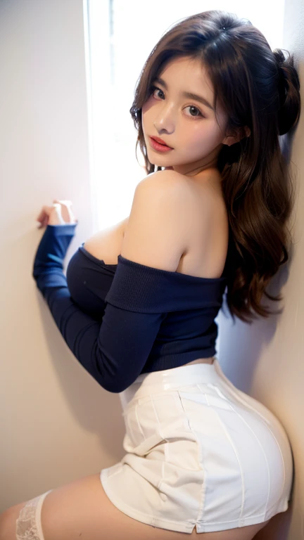 Highest quality、Ultra-high resolution、(Realistic)、18-year-old girl、((((I'm taking off my off shoulder casual dress, I can see your nipples)))),Hyper Detail、Super Realistic、(Realistic)、More about beautiful skin、(masterpiece:1.0)、(Highest quality)、(Ultra-high resolution)、8K resolution、Canon EOS R5、135mm、Absurd、Very detailed、Sharp focus、Fine skin、(((Chirarizum、Small breasts、Brown Hair)))