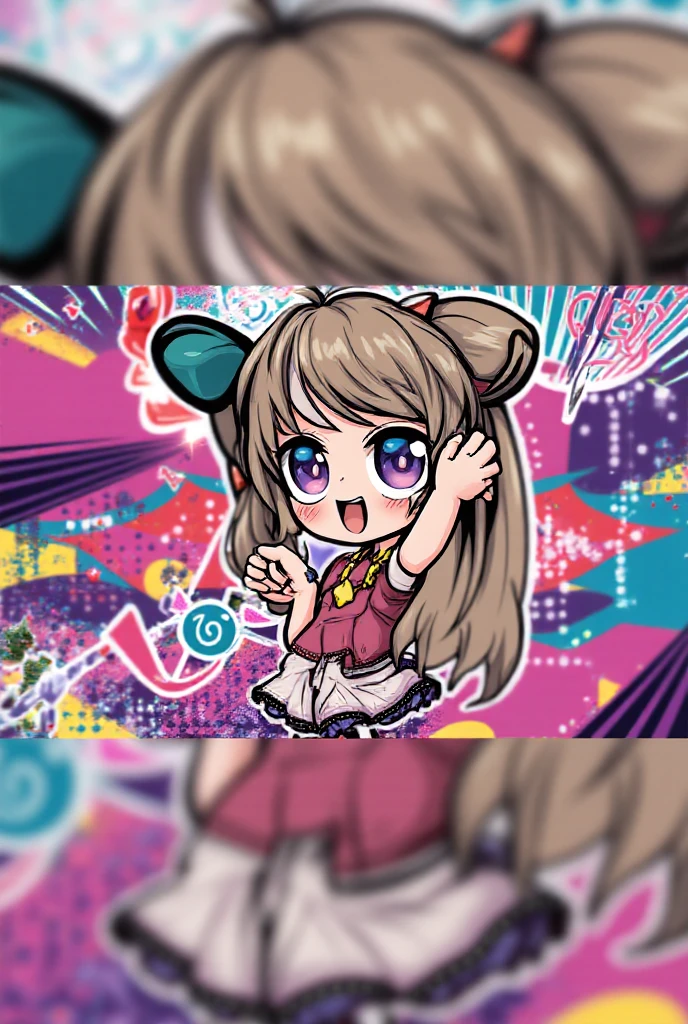 boy, squirrel, furry, bodyfur, bra, diaper, gloves, boots, chibi, sparkling eyes, idol, dancing, singing