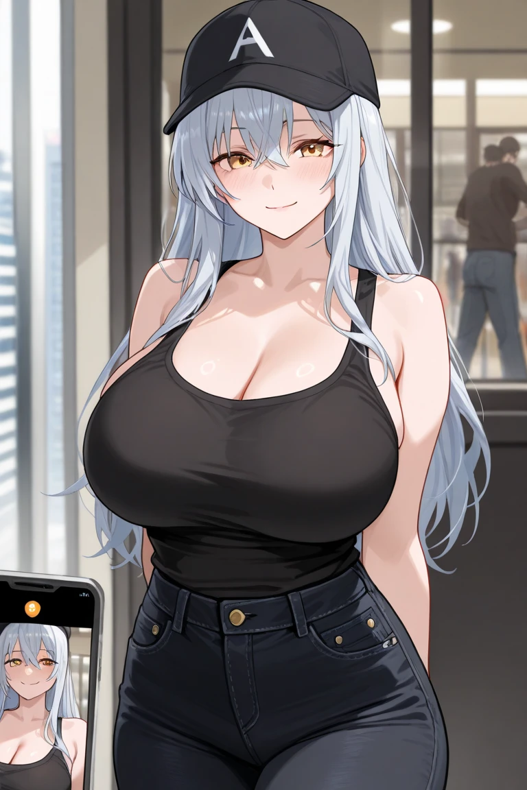 A photographture_compare,Huge boobs,(Mature Woman:1),Telephone,携帯Telephone,smartphone,hand-held,photograph