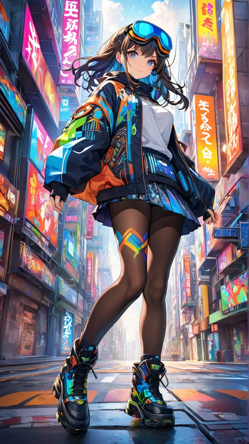 by yoneyama mai,
1girl flat color
concept art,
motion lines,
(detailed, shadows, high contrast) textured
characters, digital, dream-like, fantasy, illustration, manga-anime, surreal
In the heart of the bustling city, a spirited young girl takes to the sunlit street, her movements an electrifying fusion of hip-hop rhythms. Her body moves with effortless precision, pulsating with the urban beat, as she commands attention with her exuberant dance. Each step and gesture paints a vibrant, spontaneous mural in the city's bustling tapestry, and her passion sets the sidewalk ablaze with the energy and creativity of her hip-hop performance.
best quality, masterpiece,