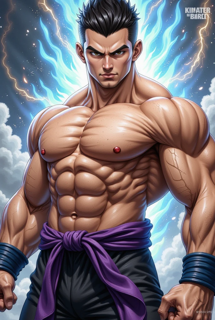 (2hombres adultos))chico anime con un cuerpo musculoso y una camisa ajustada puesta, muscular!!, muscular character, Estilo baki, muscular! Blanco, muscular!!!, muscular!, Super buff y cool, musculatura, big biceps, muscular!! Science-Fiction, muscular characters, Hermosa pose de anime, fuerte e imponente, pose fuerte, Baki el garfio, Arte de anime limpio y detallado, large musculatura