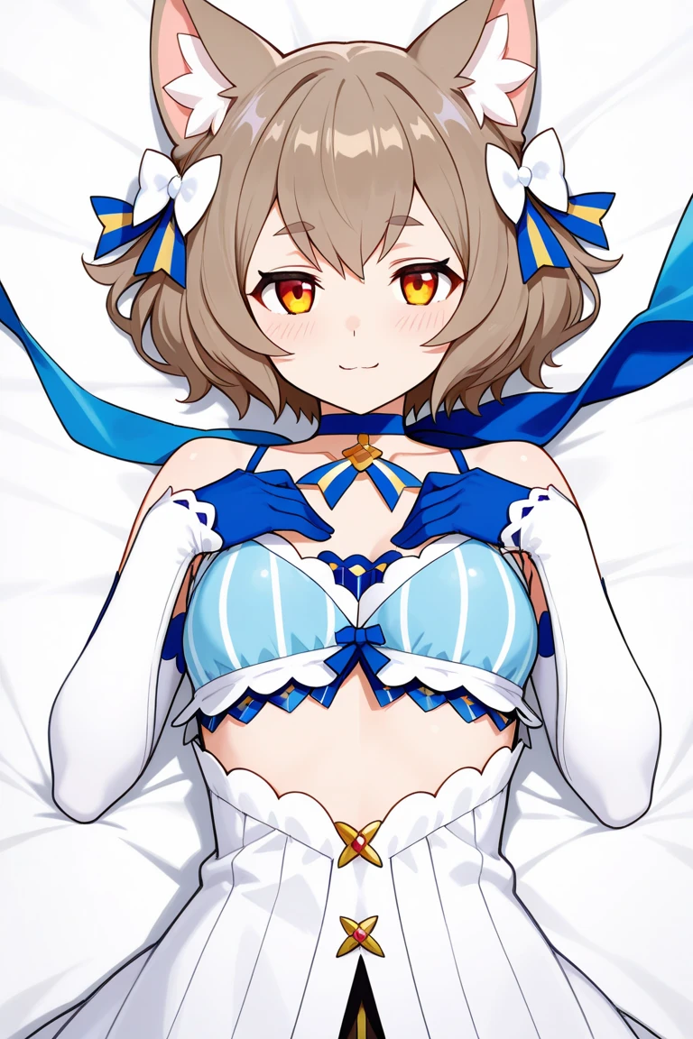 masterpiece, highest quality, High resolution, kinomoto sakura, One girl, brown hair, short hair, antenna hair, Ahoge, Crown, Green Eyes, White Dress, No sleeve, White gloves,Retention Staff, smile, Open your mouth, Cowboy Shot, blue sky,Cane,A lot of semen on the faceが垂れている、A lot of semen drips onto my face、Sobbing、Crying face、Sad look、Tears flow、A lot of semen on the face、Semen dripping from her mouth、Semen dripping from my mouth、Covered in semen all over the face、Semen dripping on hair、A lot of semen on the faceが垂れている、Facial、A large amount of semen is dripping on the face、Semen was splashed on my face、Semen is ejaculated forcefully from the man's penis and splashed on the girl's face、Adult female、The exact number of fingers、Exact number of legs、Exact number of arms、bangs, Ribbon Ponytail, brown hair, (blush:1), (Put one hand in your panties:1.8), Fingering, (Pussy juice:1.2), Cum in mouth, (A woman is holding and trying to suck the penis of a man standing next to her:1.5)、white and navy idol costume、The costume comes with a navy blue idol-style corset.., The costume has a ribbon attached to its collar..、It is a costume that covers up to the shoulders., side, upper arm, and arms., That costume only opens wide at the chest..、Knee-high socks、white idol style skirt, (Underwear with elaborate and luxurious decorations:1.3), Ribbon at collar., (White and pink panties with lots of lace:1.3), White Lace Bra:1.2), Sexy Underwear, Knee socks、 Beautiful big breasts, (Erect nipples:1), Her skirt is flipped up、highest quality, High resolution, (Fine and beautiful eyes:1.6), Highly detailed face, Perfect lighting, Highly detailed CG, (Perfect hands, Perfect Anatomy),Embarrassed expression、The expression of someone who is holding back from going to the toilet, (Sexual pleasure expression:1.4), (Expressions of anguish:1.2)、close your eyes、sexy look、Look Up、mouth half open、climax、(Live Stage、Many spectators:1.3)、whole body、She is licking the penis of the man standing next to her、Giving a blowjob、Licking the penis with teary eyes