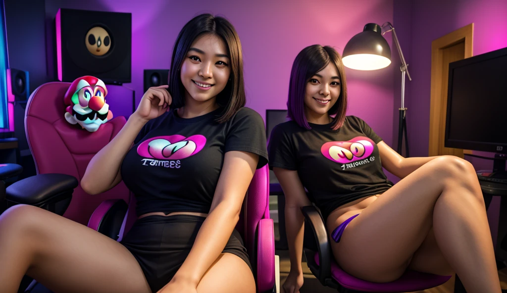 group of young students in a cyber cafe, girls and boys masturbating with dildos